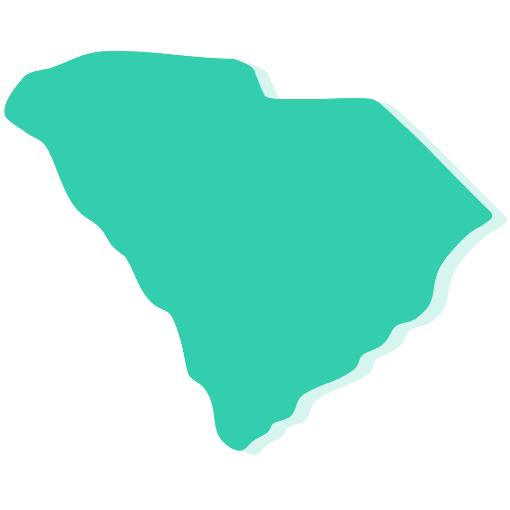south carolina on green outline