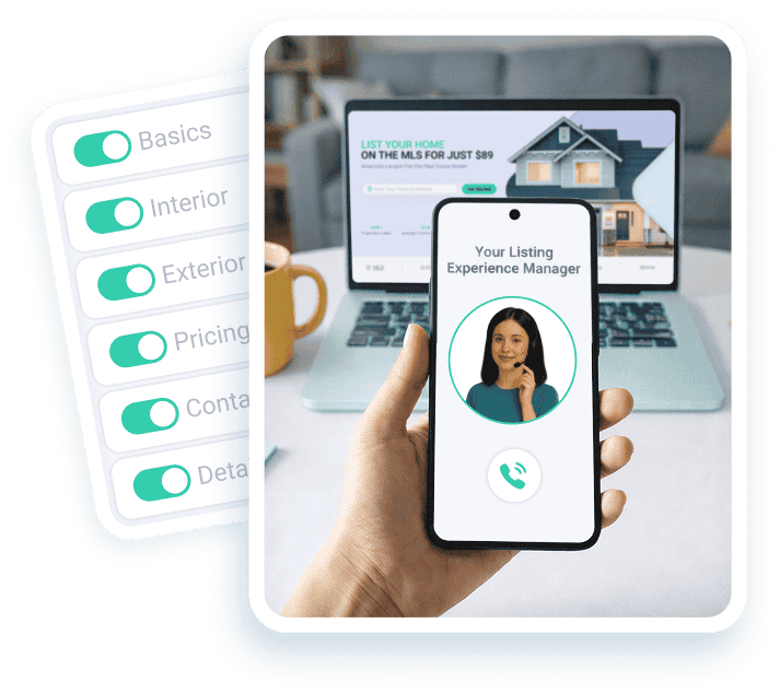 Phone displaying a call with a support specialist, with a laptop behind it.